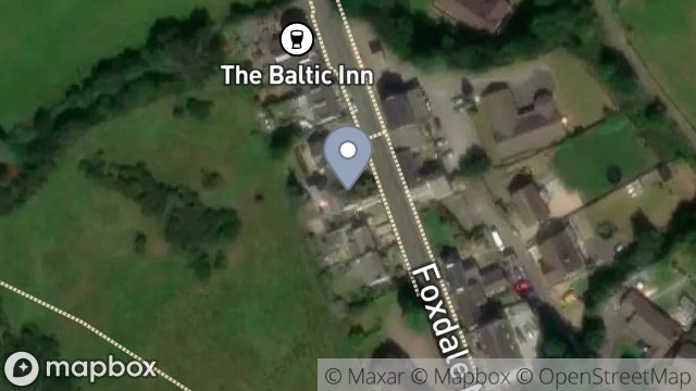 Map showing INGLEDENE, MAIN ROAD, FOXDALE, ISLE OF MAN, IM4 3EF