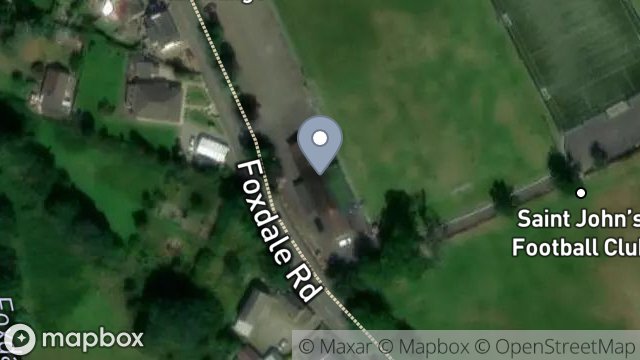 Map showing CLUB HOUSE, FOXDALE ROAD, ST JOHNS, ISLE OF MAN, IM4 3AR