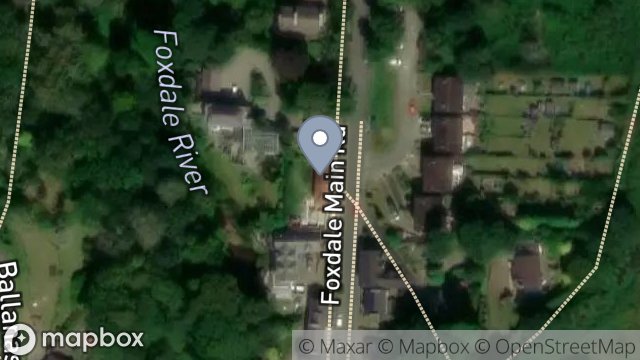 Map showing BRAESIDE, LOWER FOXDALE, ISLE OF MAN, IM4 3AZ