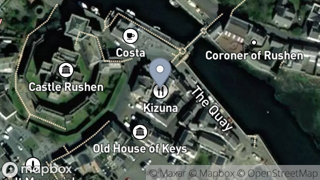 Map showing HARBOUR MEWS, PARLIAMENT SQUARE, CASTLETOWN, ISLE OF MAN, IM9 1LA