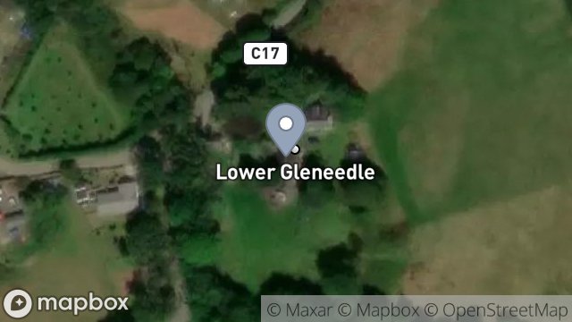 Map showing LOWER GLENEEDLE, GLENEEDLE, LOWER FOXDALE, ISLE OF MAN, IM4 3BF