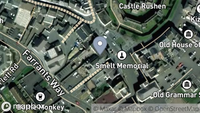 Map showing ISLE OF MAN BREWERIES, GEORGE HOTEL, THE PARADE, CASTLETOWN, ISLE OF MAN, IM9 1LG