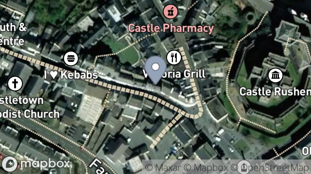 Map showing THE COURTYARD SHOPS, 6, ARBORY STREET, CASTLETOWN, ISLE OF MAN, IM9 1LJ