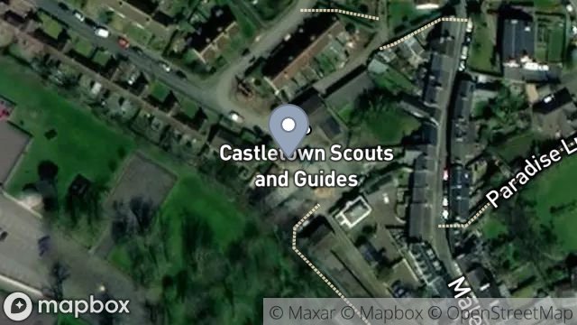 Map showing GARAGES, WESTHILL AVENUE, CASTLETOWN, ISLE OF MAN, IM9 1HX