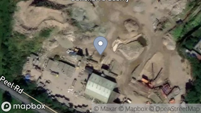 Map showing CORLETT BUILDING MATERIALS LTD, BALLAHARRA QUARRY, BALLAHARRA, ST. JOHNS, ISLE OF MAN, IM4 3RB