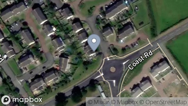 Map showing 1, REAYRT AALIN, PEEL, ISLE OF MAN, IM5 1US