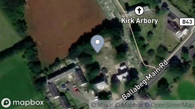 Map showing PLOT 3 ADJACENT TO, ARBORY VICARAGE, MAIN ROAD, BALLABEG, CASTLETOWN, ISLE OF MAN, IM9 4BT