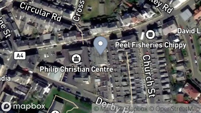 Map showing 7 CHAPEL COURT, CHRISTIAN STREET, PEEL, ISLE OF MAN, IM5 1NR