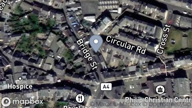 Map showing 8, BRIDGE STREET, PEEL, ISLE OF MAN, IM5 1NB