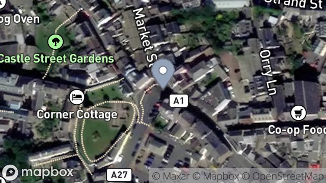 Map showing HIGHWAY RECONSTRUCTION, MICHAEL ST, DOUGLAS ST AND, MARKET PLACE, PEEL, ISLE OF MAN, IM5 1AB