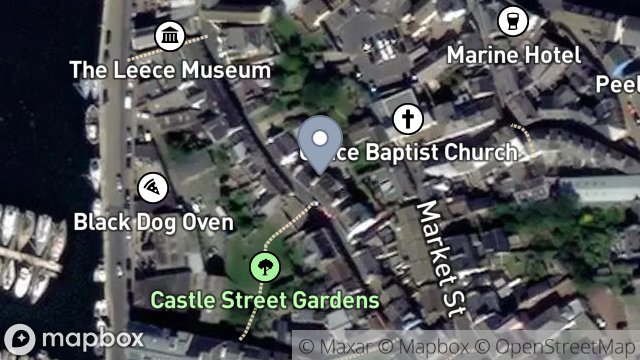 Map showing 20, CASTLE STREET, PEEL, ISLE OF MAN, IM5 1AN