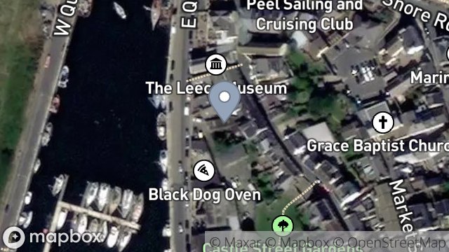 Map showing THE FORGE, EAST QUAY, PEEL, ISLE OF MAN, IM5 1AR