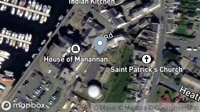 Map showing THE ANCHORAGE, MILL ROAD, PEEL, ISLE OF MAN, IM5 1TA