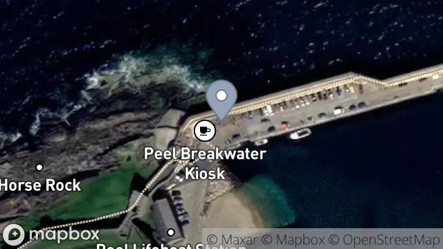 Map showing CABLE AND WIRELESS SITE 104 PEEL HARBOUR, WEST QUAY, PEEL, ISLE OF MAN, IM5 1TB