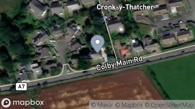 Map showing MAYFIELD, MAIN ROAD, COLBY, ISLE OF MAN, IM9 4LW