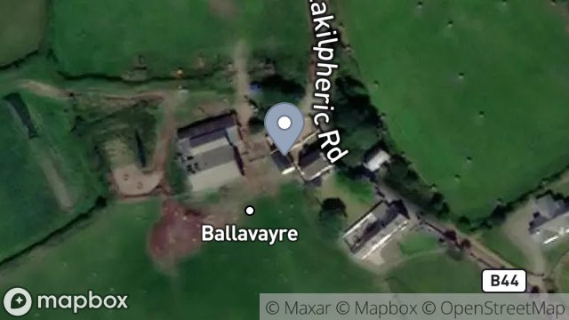 Map showing BALLAVAYRE FARM, BALLAKILPHERIC ROAD, COLBY, ISLE OF MAN, IM9 4BX