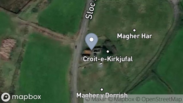 Map showing CROIT E KIRKJUFAL, BALLAKILLOWEY ROAD, COLBY, ISLE OF MAN, IM9 4BW