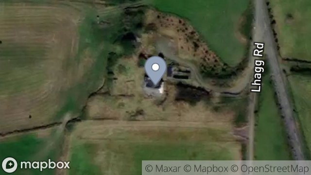 Map showing BALLACAIN, LHAGG ROAD, DALBY, ISLE OF MAN, IM5 3BU