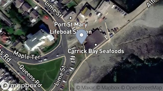 Map showing ALFRED PIER BREAKWATER, THE QUAY, PORT ST MARY, ISLE OF MAN, IM9 5EA