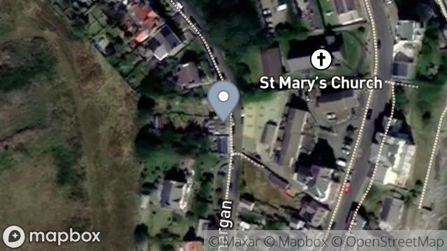 Map showing REEF COTTAGE, THE LHARGAN, PORT ST. MARY, ISLE OF MAN, IM9 5AR