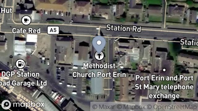Map showing METHODIST CHAPEL, STATION ROAD, PORT ERIN, ISLE OF MAN, IM9 6BD