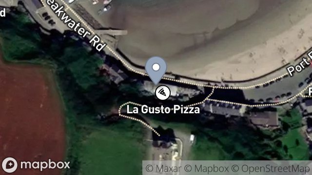 Map showing LA GUSTO PIZZA, BEACHCOMBER, SHORE ROAD, PORT ERIN, ISLE OF MAN, IM9 6HL