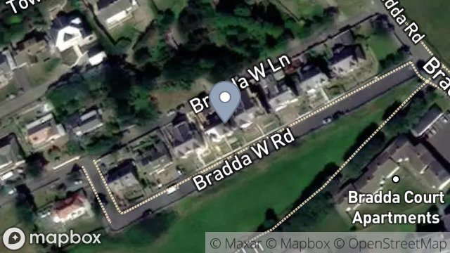 Map showing TARUMAN, BRADDA WEST ROAD, PORT ERIN, ISLE OF MAN, IM9 6PL