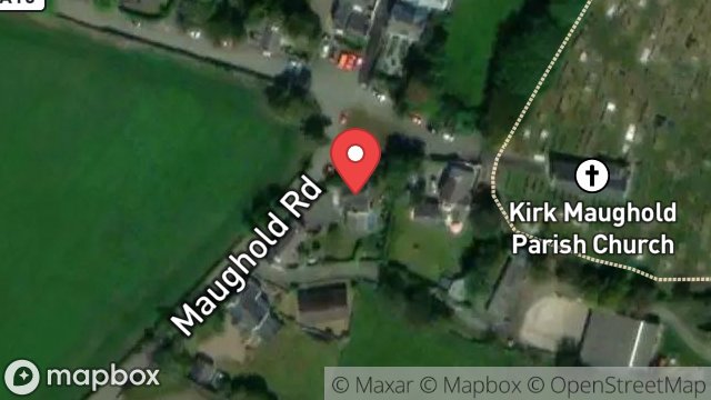 Map showing HAWTHORNE COTTAGE, CHURCH ROAD, MAUGHOLD, ISLE OF MAN, IM7 1AS