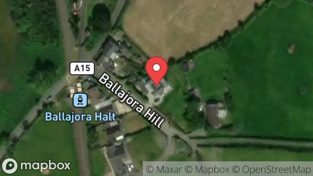 Map showing MARRINAGH, BALLAJORA HILL, BALLAJORA, RAMSEY, ISLE OF MAN, IM7 1AZ