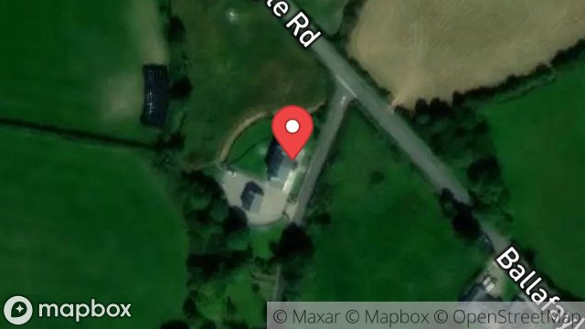 Map showing BALLASLOE, ACCESS TO BALLASLOE FROM BALLAGLASS GLEN ROAD, CORNAA, RAMSEY, ISLE OF MAN, IM7 1EQ