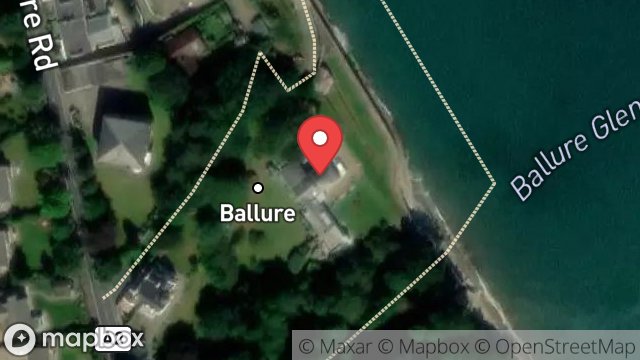 Map showing BALLURE, BALLURE PROMENADE, RAMSEY, ISLE OF MAN, IM8 1NN