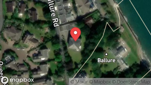 Map showing FLAT 3, SEAFIELD, BALLURE ROAD, RAMSEY, ISLE OF MAN, IM8 1NL
