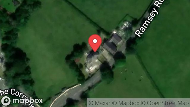 Map showing CARDLE COTTAGES, CORONY, RAMSEY, ISLE OF MAN, IM7 1ES