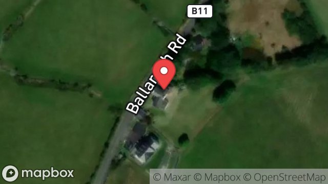 Map showing HILLSIDE, BALLARAGH, LAXEY, ISLE OF MAN, IM4 7PW