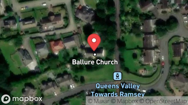 Map showing BALLURE CHURCH HOUSE, WALPOLE DRIVE, RAMSEY, ISLE OF MAN, IM8 1NA
