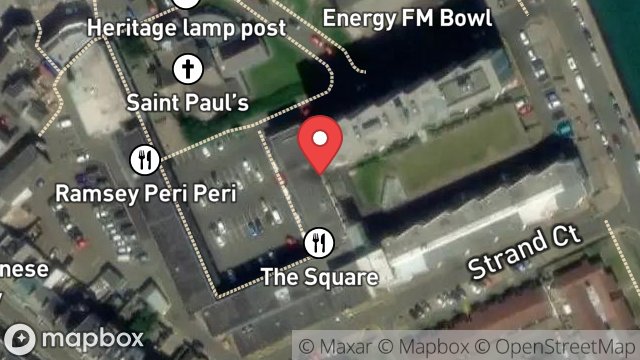 Map showing 102 VIKING APARTMENTS, ST. PAULS SQUARE, RAMSEY, ISLE OF MAN, IM8 1LH
