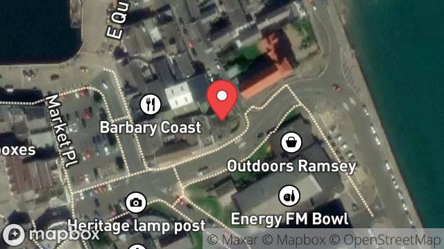 Map showing MONA HOUSE, 1, MONA STREET, RAMSEY, ISLE OF MAN, IM8 1BD