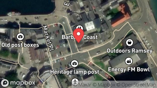 Map showing FLAT ABOVE, 4, MARKET PLACE EAST, RAMSEY, ISLE OF MAN, IM8 1JY