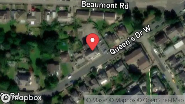 Map showing ESKDALE, QUEENS DRIVE WEST, RAMSEY, ISLE OF MAN, IM8 2JD