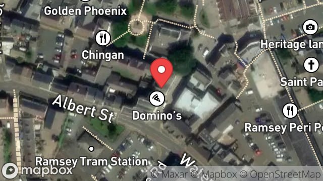 Map showing 8-10, PEEL STREET, RAMSEY, ISLE OF MAN, IM8 1JH