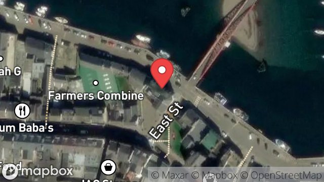 Map showing 14, WEST QUAY, RAMSEY, ISLE OF MAN, IM8 1DL