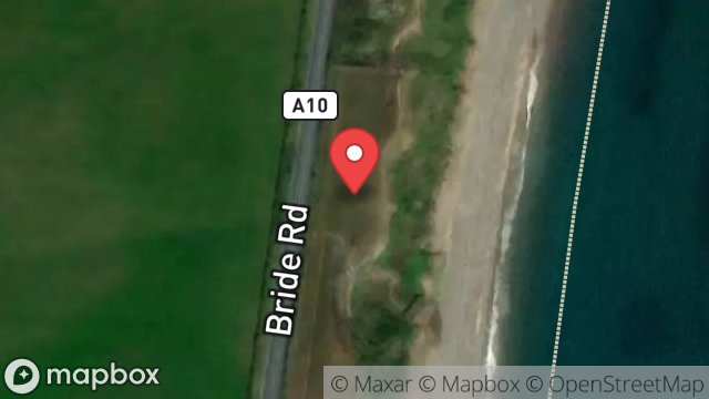 Map showing FIELD 134001, BRIDE ROAD, RAMSEY, ISLE OF MAN, IM7 4AD