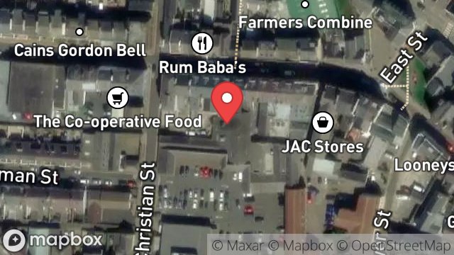 Map showing VICTORIA MALL, PARLIAMENT STREET, RAMSEY, ISLE OF MAN, IM8 1AZ