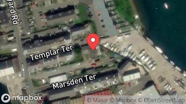 Map showing WORKSHOP OFFICE & YARD, TEMPLAR TERRACE, RAMSEY, ISLE OF MAN, IM8 3DR
