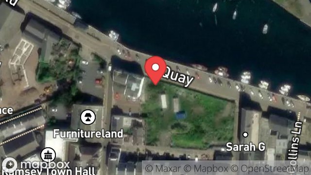 Map showing COALYARD AND PREMISES, 33, WEST QUAY, RAMSEY, ISLE OF MAN, IM8 1DD