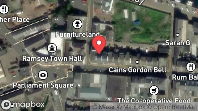Map showing BEA NOA, 10, AUCKLAND TERRACE, PARLIAMENT STREET, RAMSEY, ISLE OF MAN, IM8 1AF