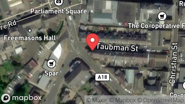 Map showing 2, TAUBMAN STREET, RAMSEY, ISLE OF MAN, IM8 1DH