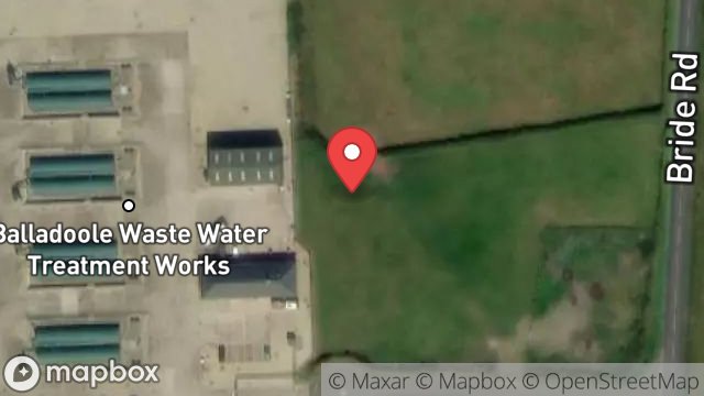 Map showing FIELD 130136, BRIDE ROAD, RAMSEY, ISLE OF MAN, IM7 4AB
