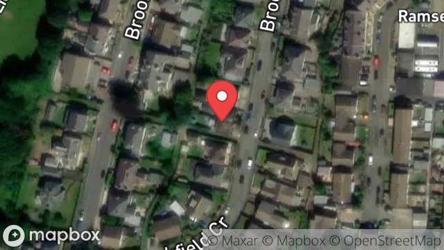 Map showing CRONK AALIN, BROOKFIELD CRESCENT, RAMSEY, ISLE OF MAN, IM8 2AG