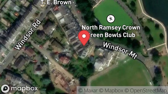 Map showing FLAT 4, WATERSIDE, WINDSOR MOUNT, RAMSEY, ISLE OF MAN, IM8 3EA